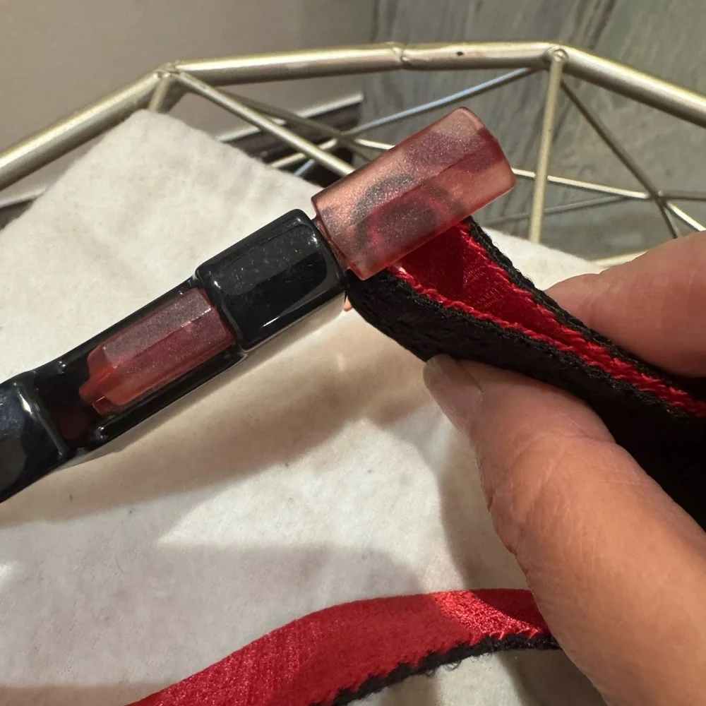 Christian Louboutin Nylon Belt Black Red With Bag